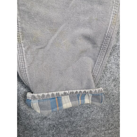 Carhartt Pants Mens 38x30 Gray Original Dungaree Fit Flannel Lined Workwear B111 - Picture 6 of 13